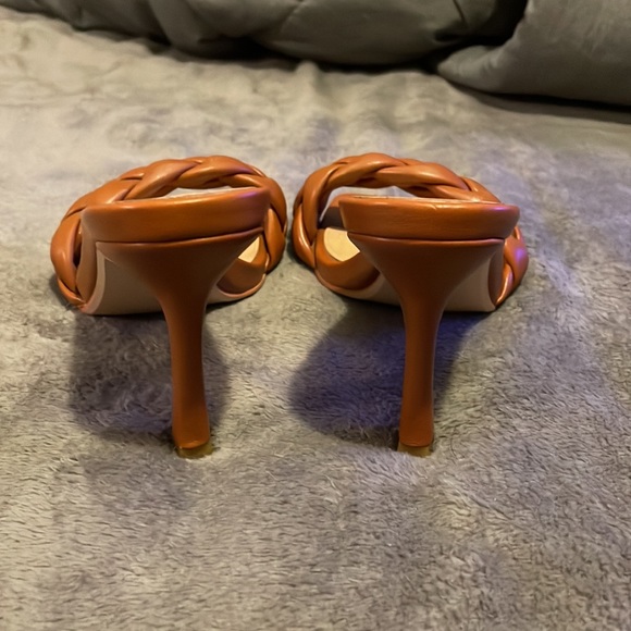 Open toe quilted mule brown - Picture 3 of 7